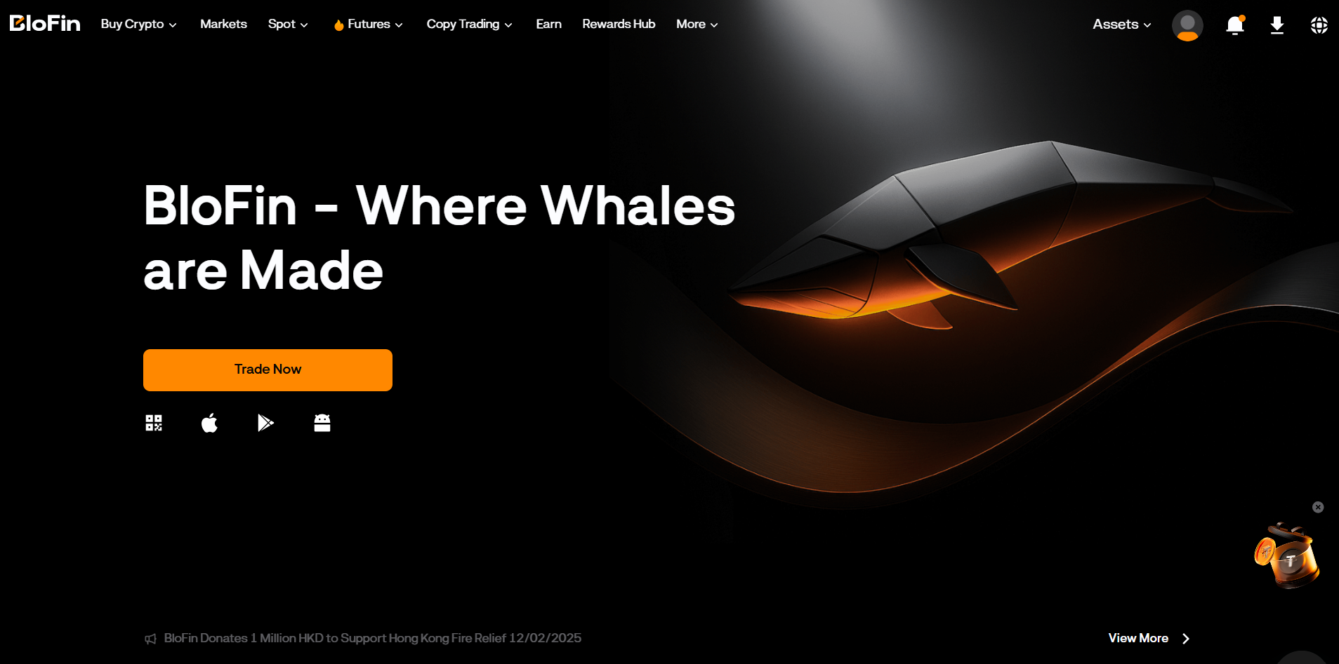 BloFin non kyc crypto exchange