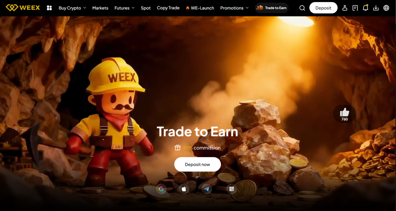 WEEX non kyc crypto exchange