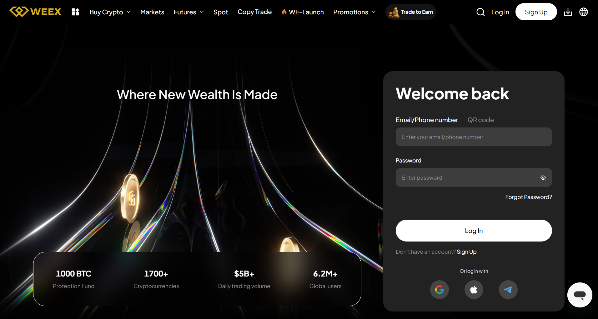 WEEX Login for KYC Verification