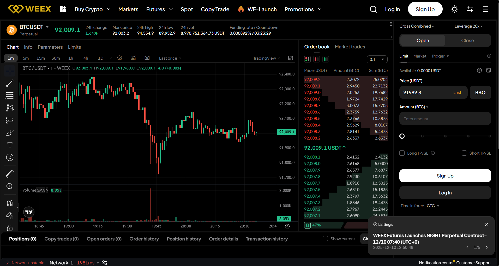 WEEX 100x leverage exchange