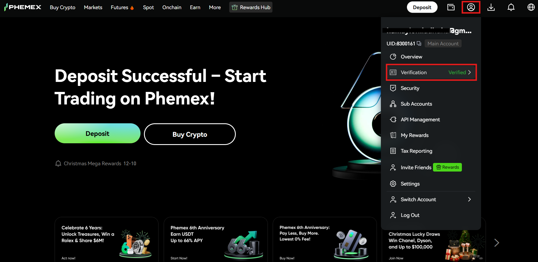 Phemex kyc procedure
