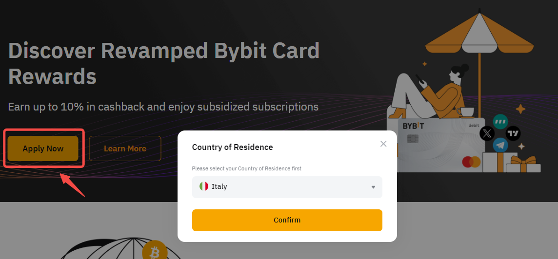 Apply for Virtual Bybit Debit Card