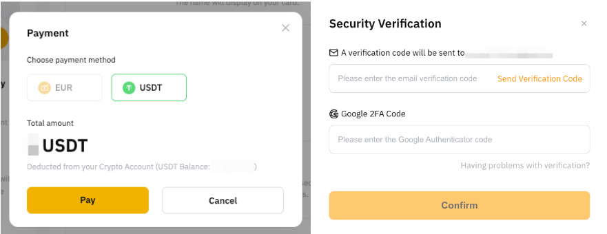 Pay your Physical Card Issance Fees