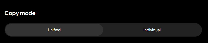 Copy mode