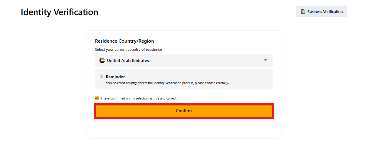 KYC Country Verification
