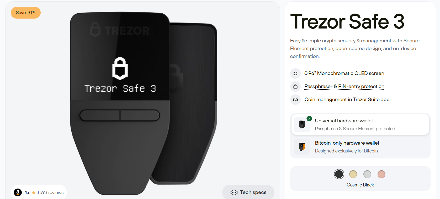 trezor safe 3 wallet review