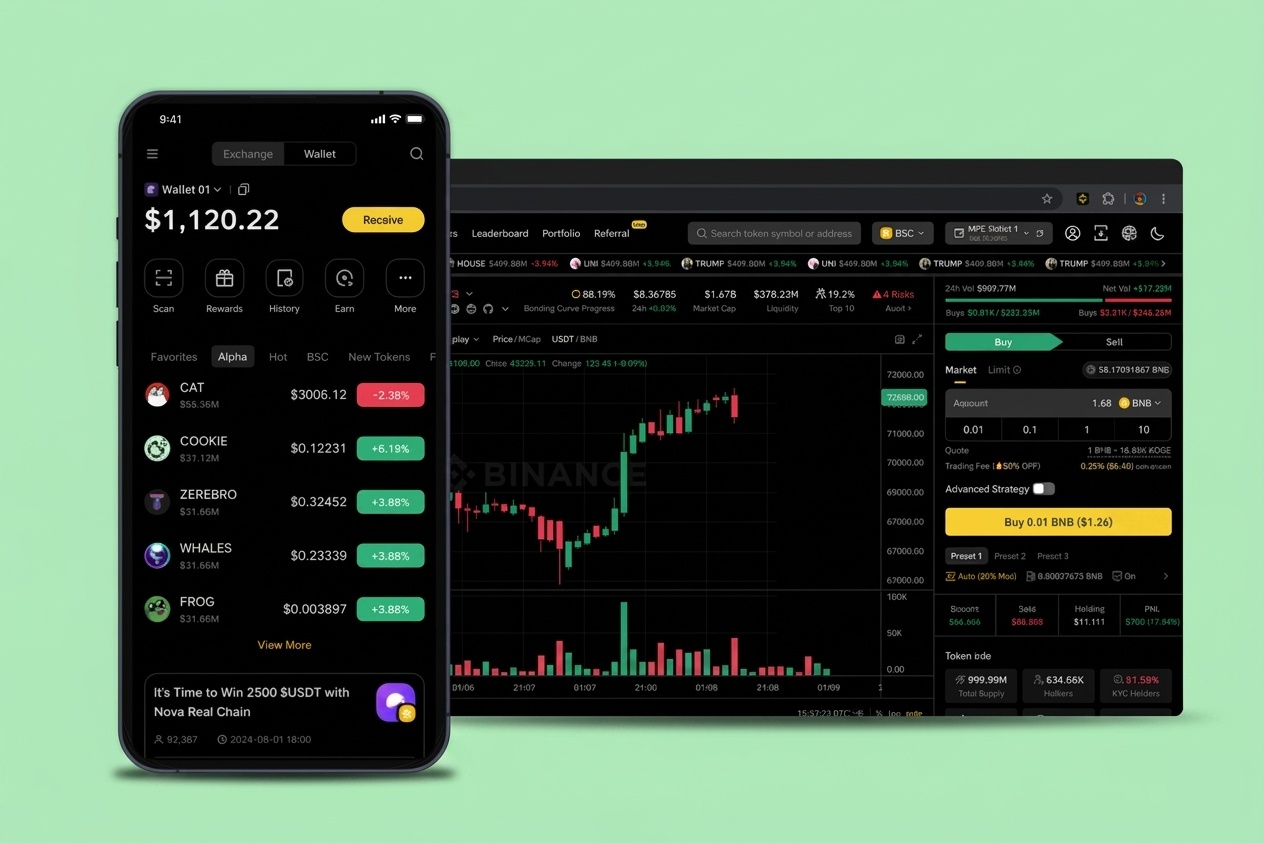 Binance wallet user interface