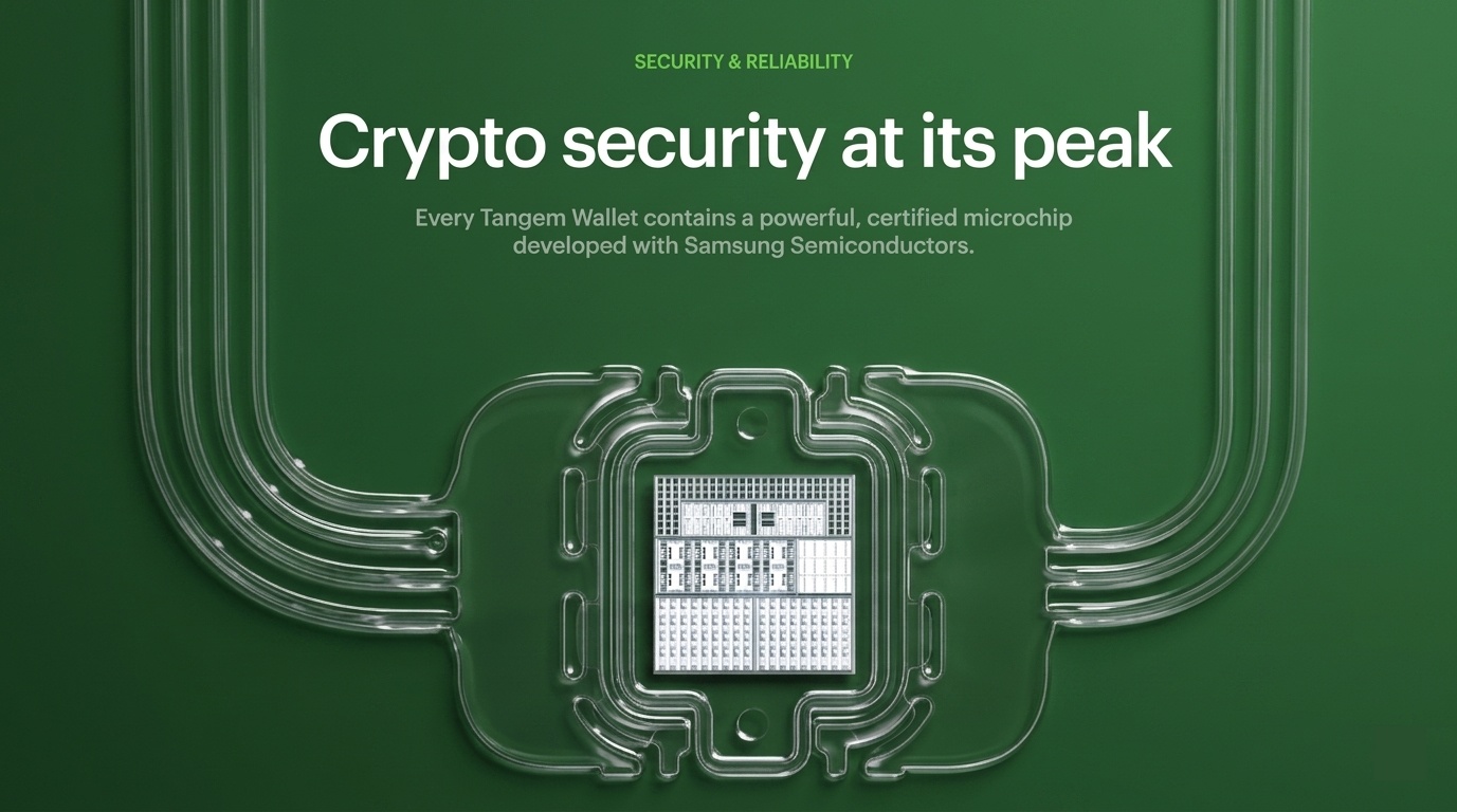 Tangem uses state-of-the-art Samsung S3D350A secure element chip with EAL6+ certification