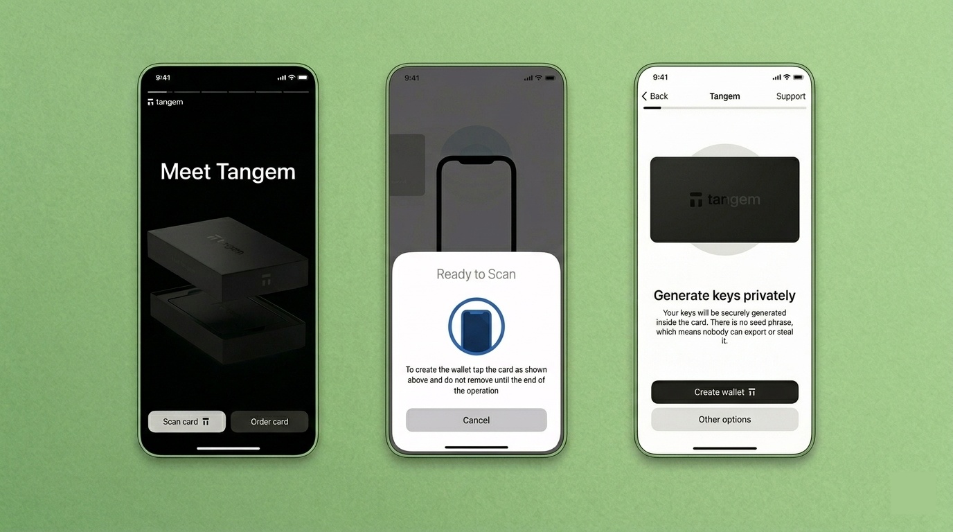 Start using Tangem wallet in three simple steps