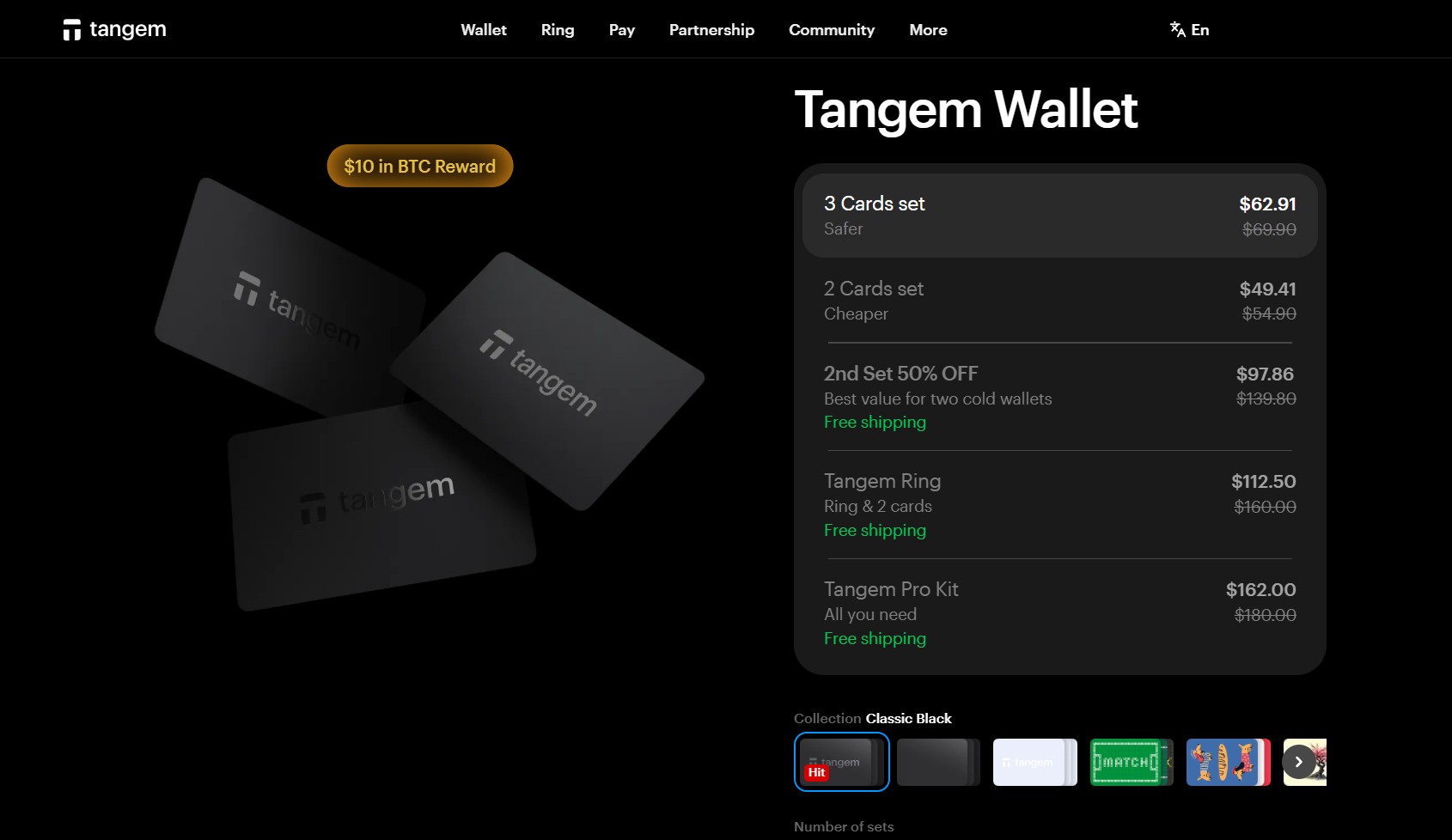 Tangem wallet official store page latest prices