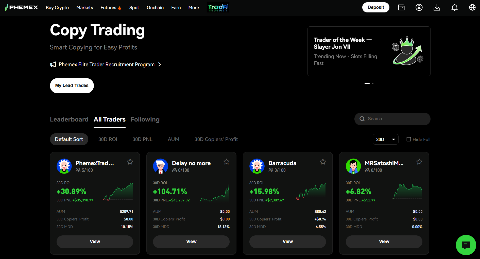 Phemex Copy Trading