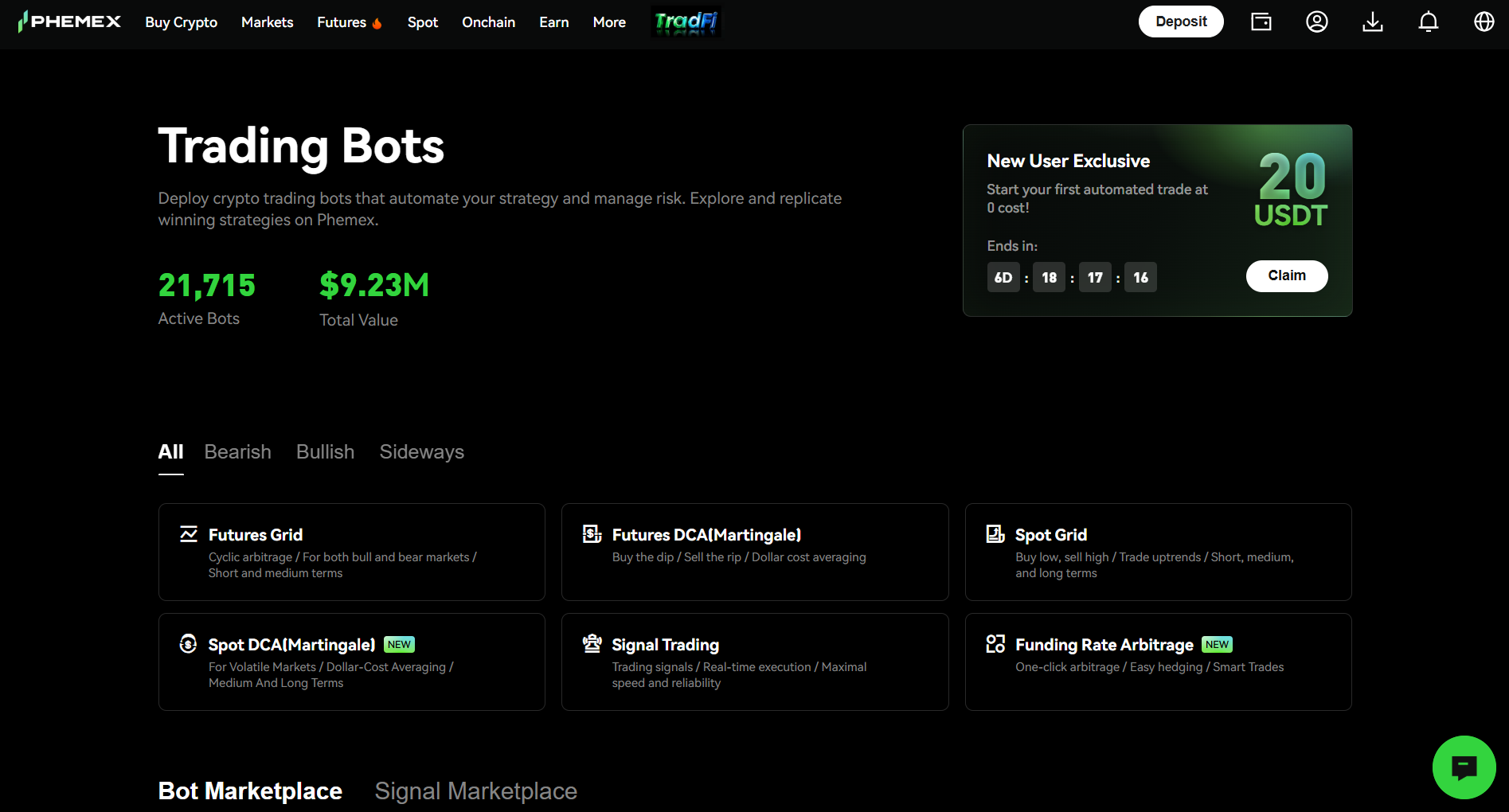 Phemex Trading bots