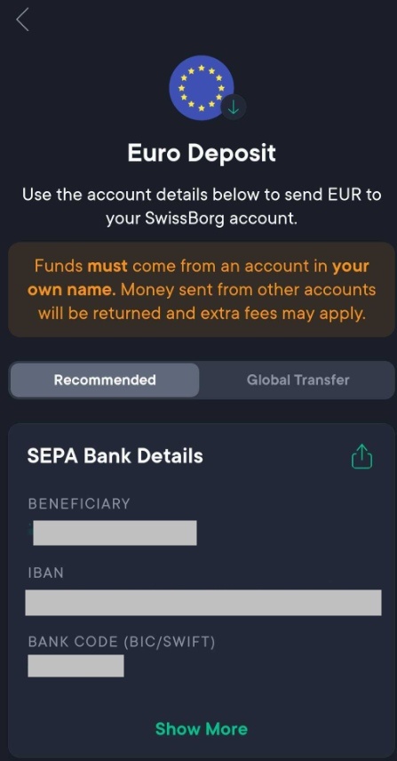FIAT deposits support on SwissBorg