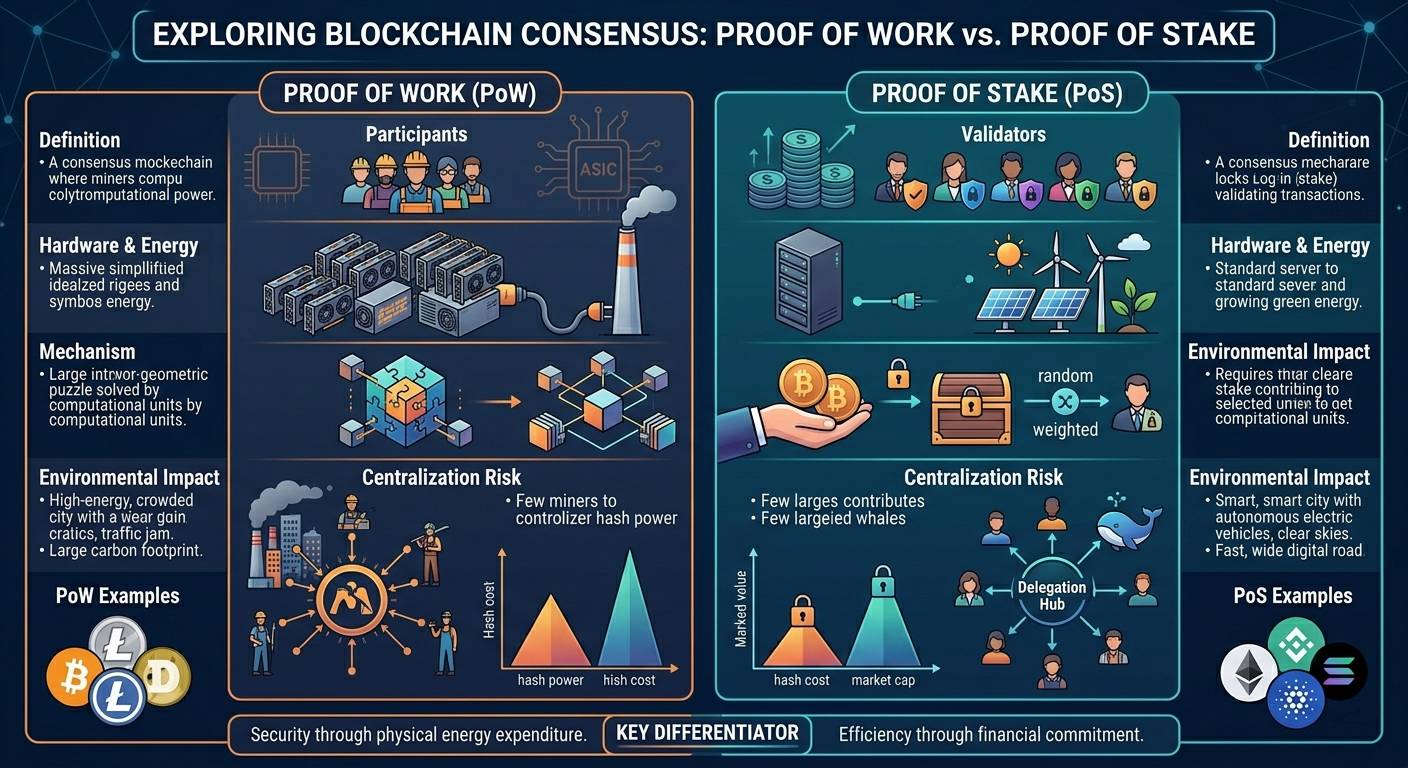Proof of Work (PoW) vs Proof of Stake (PoS)