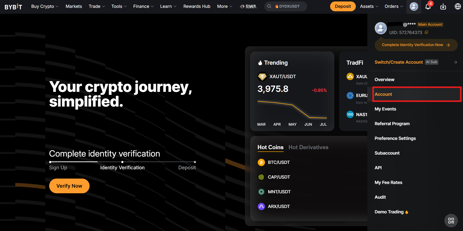 Bybit Account 