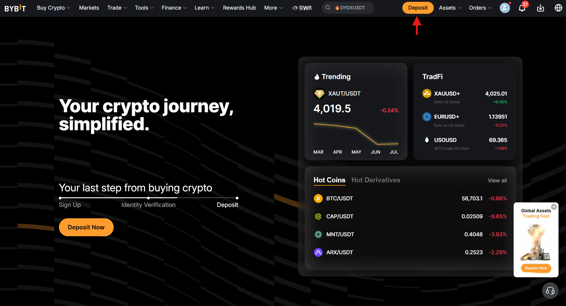 Bybit Deposit 