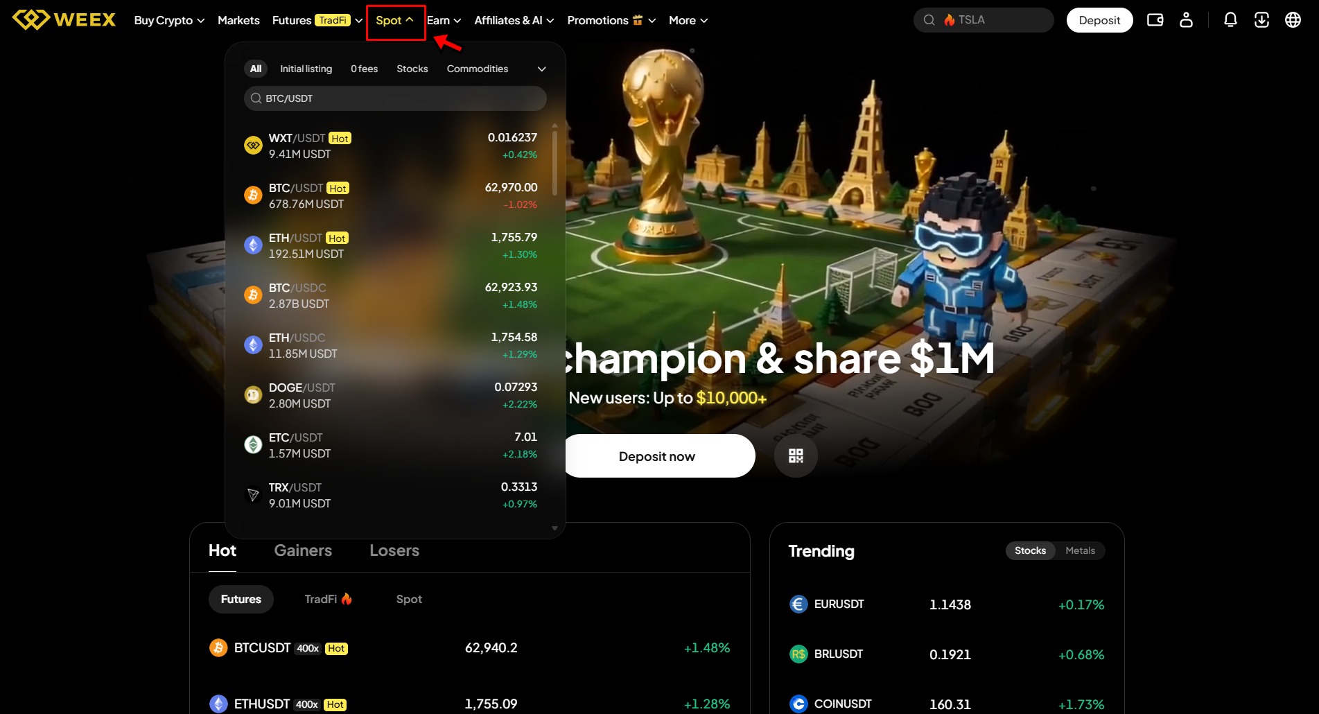 WEEX Exchange Tutorial 15 Spot Trading