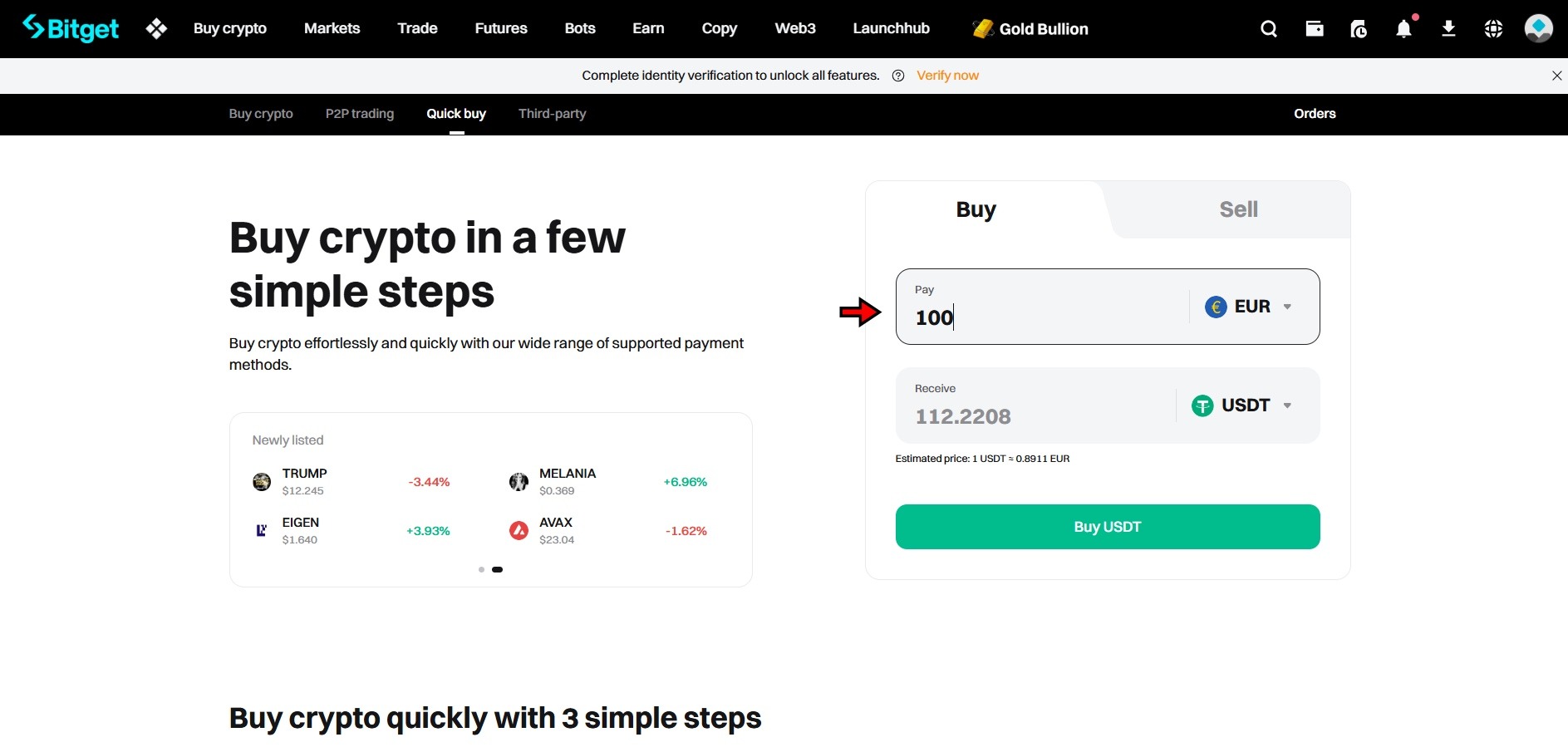 Bitget Exchange Tutorial 14 KYC