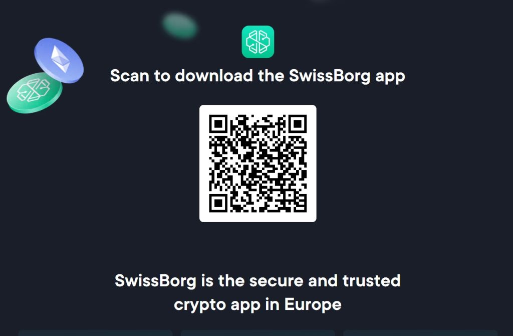 QR code for SwissBorg app