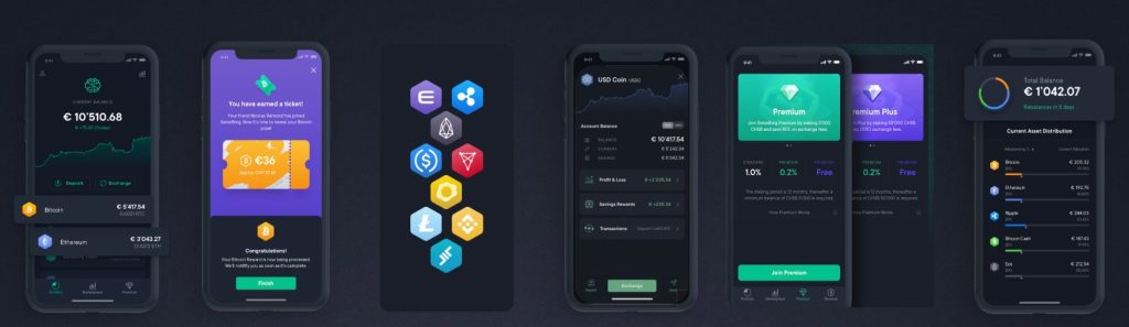 SwissBorg app trading interface
