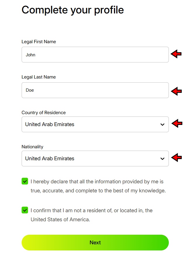Coinflare Provide personal details Coinflare Provide personal details