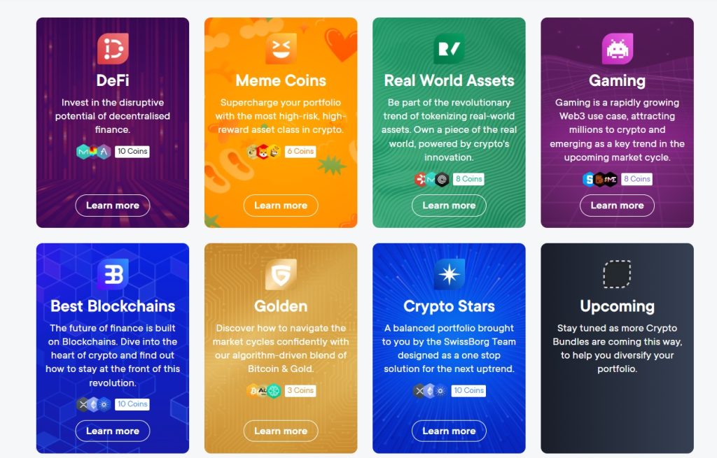 Crypto bundles on SwissBorg