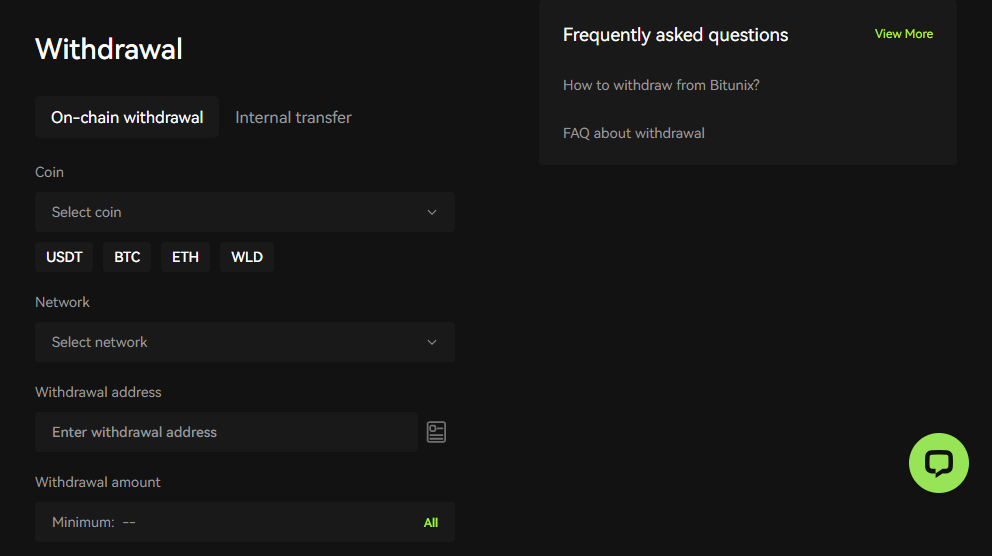 Bitunix Exchange withdrawal