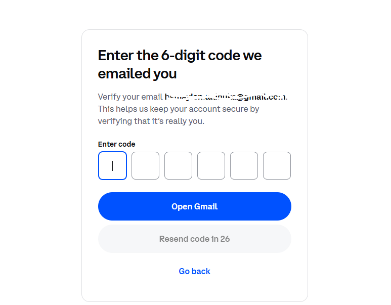 Coinbase email verification