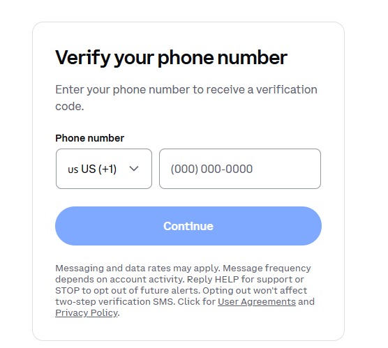 Coinbase mobile verification