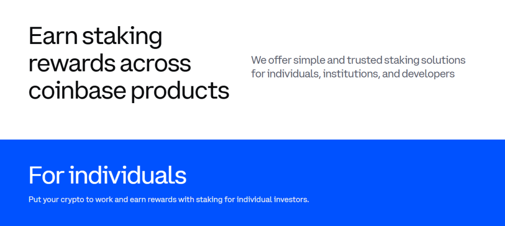 Coinbase staking