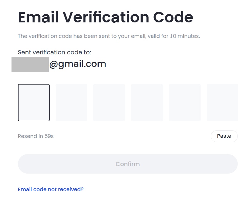 Email verification on Gate.io Exchange