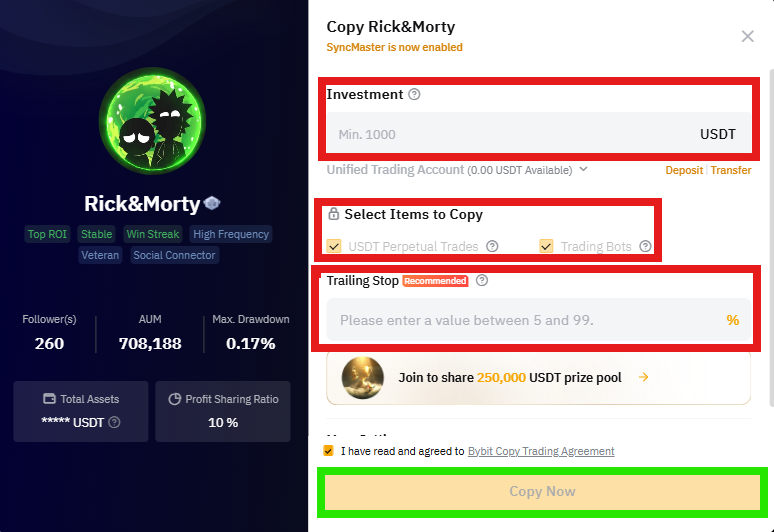 Bybit copy trader page