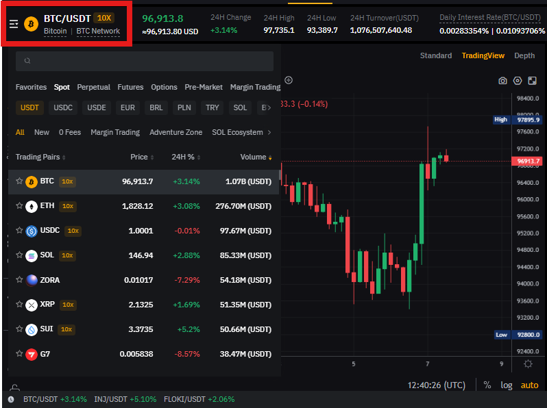 Bybit Spot Margin pairs