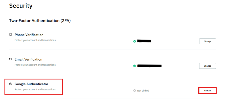 BitMart account security page