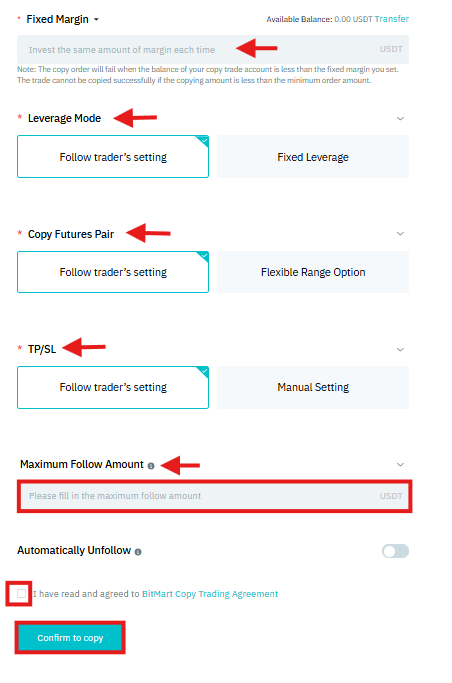 BitMart copy trading page