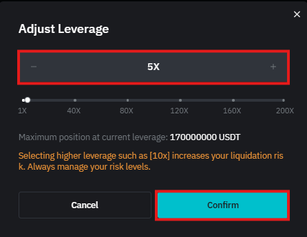 BitMart futures trading leverage window