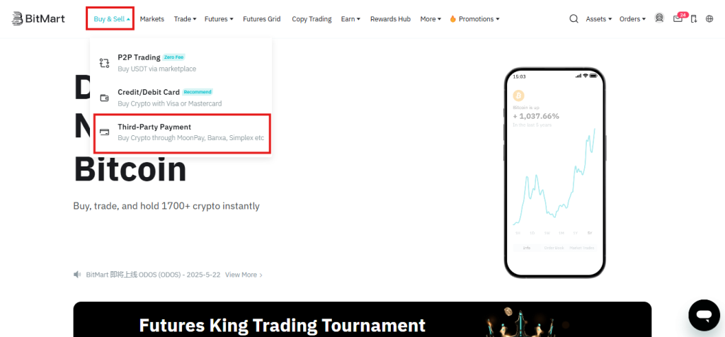 BitMart third-party payment