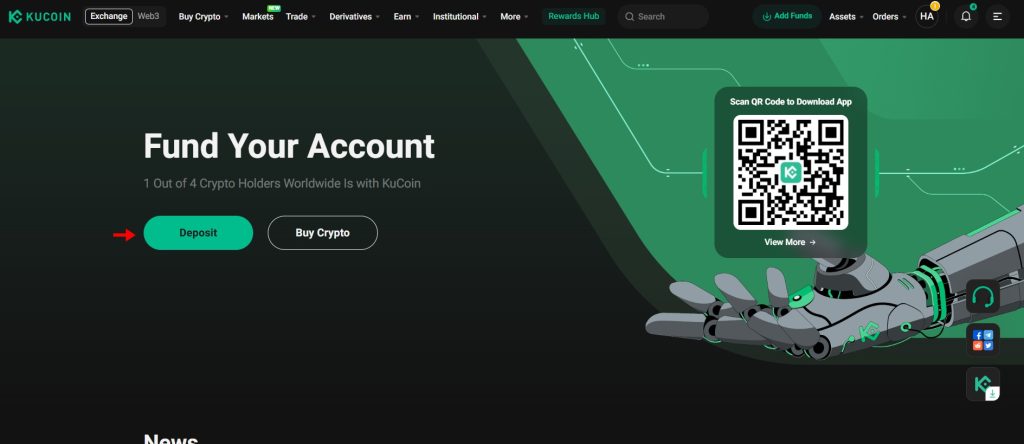 KuCoin Deposit Tutorial 
