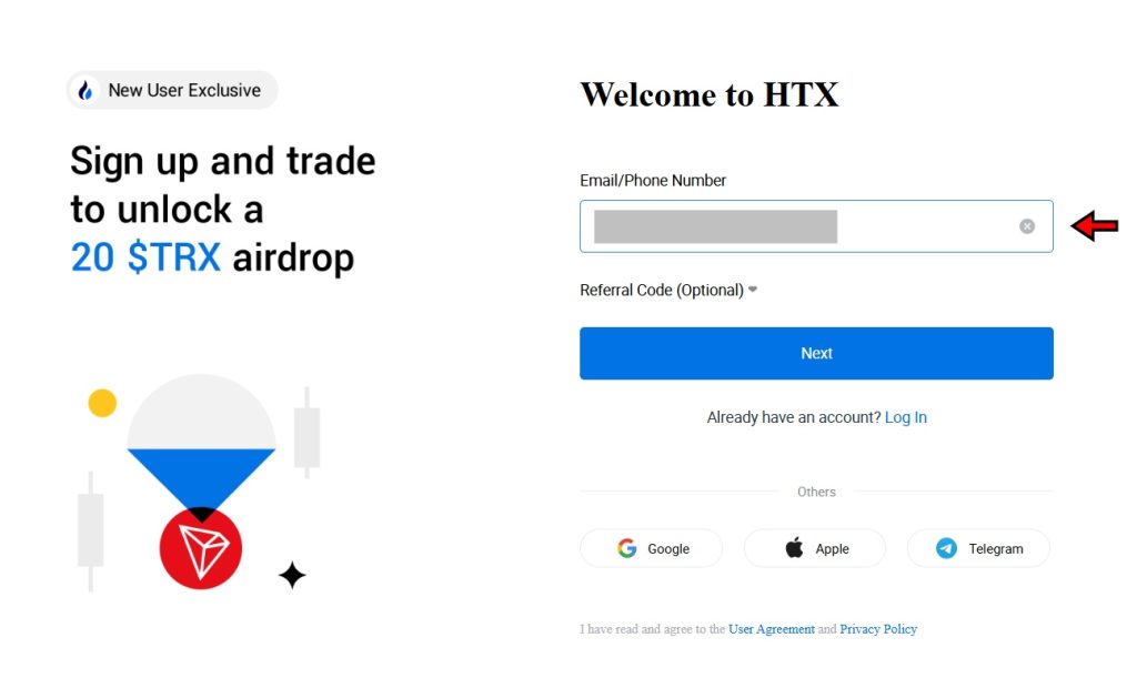 HTX Tutorial: sign-up page