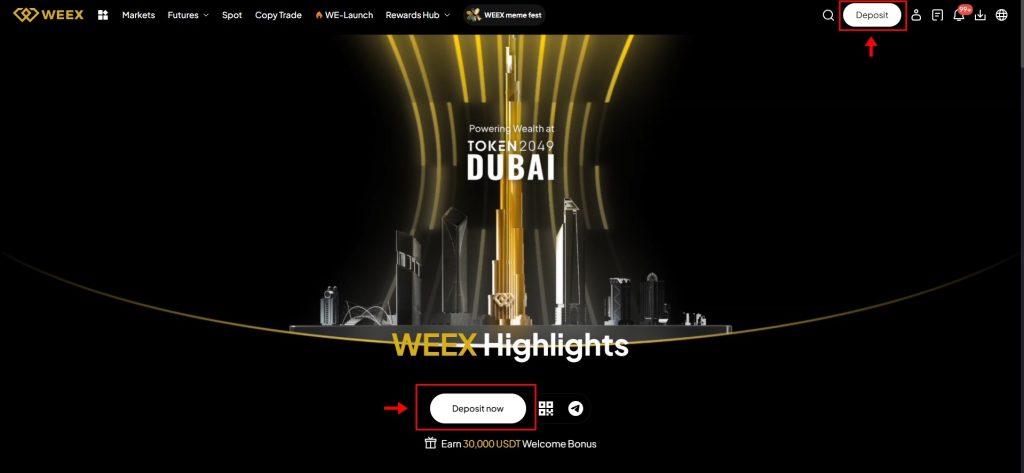 How to Deposit on WEEX exchange tutorial