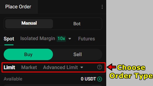 KuCoin Spot Trading Tutorial: Choose order types
