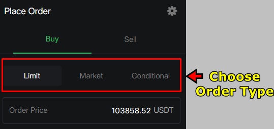 Coinflare Spot Trading Tutorial: Choose Order Type