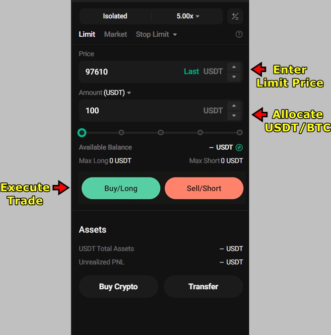 KuCoin Futures/Margin Trading Tutorial: Placing a futures trade on KuCoin