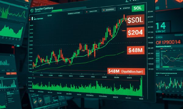 $48M in SOL Shorts Liquidated as Price Soars to $204 Amid DeFi Surge