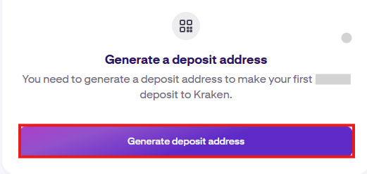 Kraken Exchange Tutorial: generate deposit address