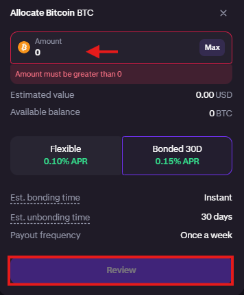 Kraken staking tutorial: pop-up window