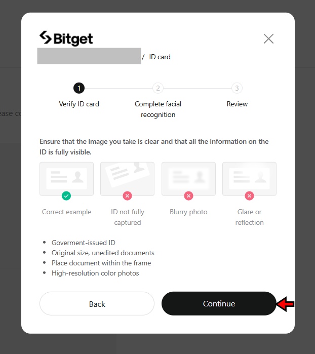 Bitget KYC Tutorial: Upload documents