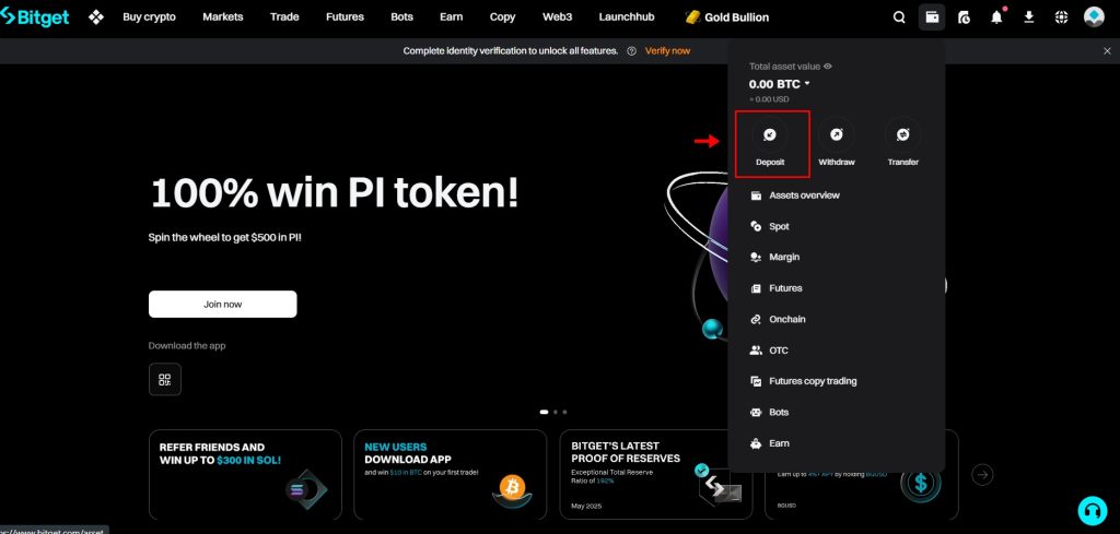 Bitget Deposit Tutorial