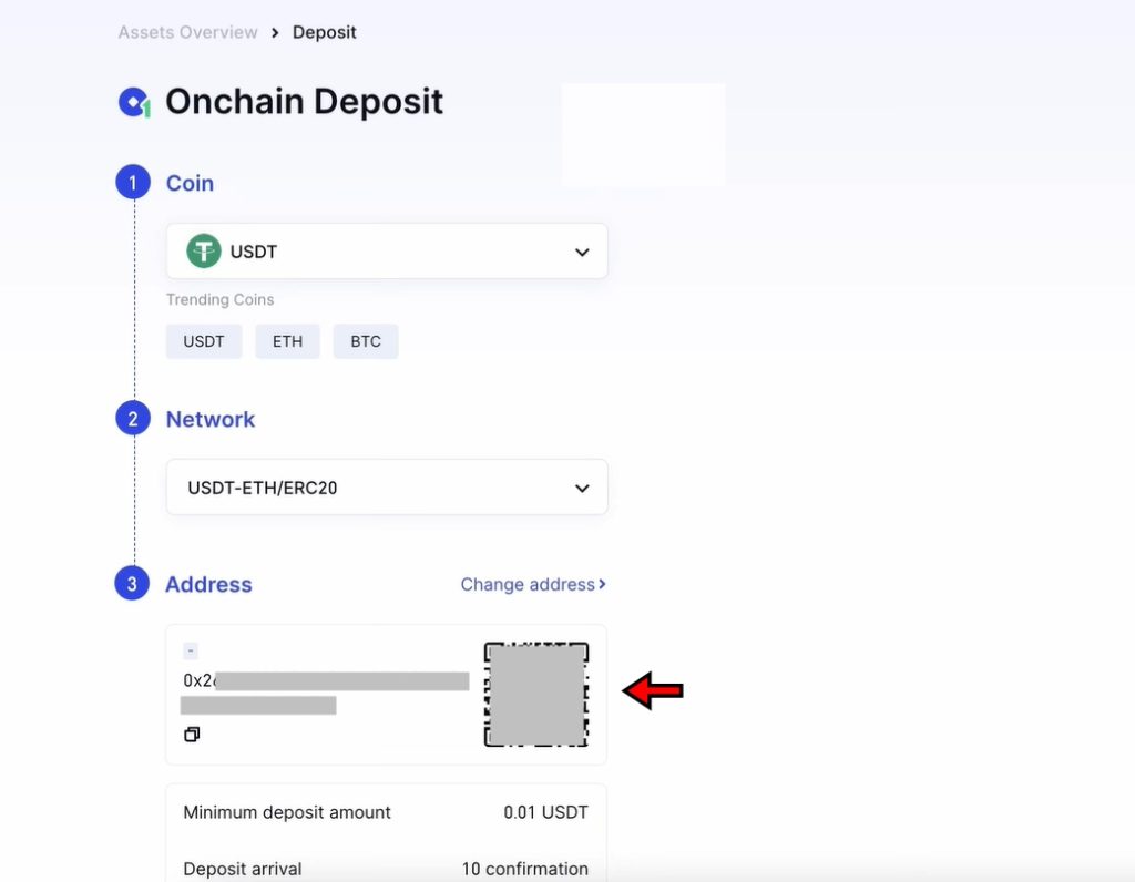 Gate.io Deposit funds Tutorial: Choose network type for crypto deposit