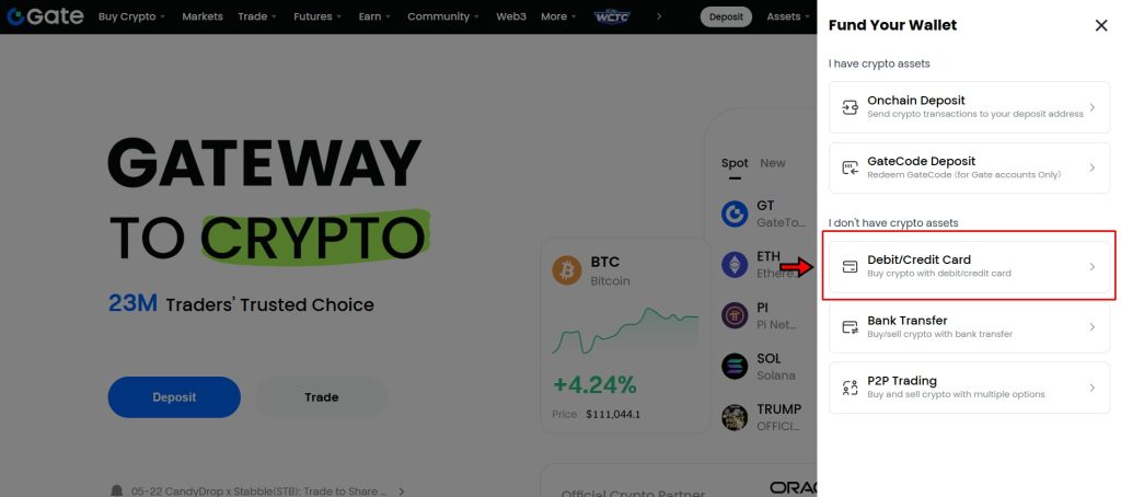 Gate.io Buying Crypto Tutorial